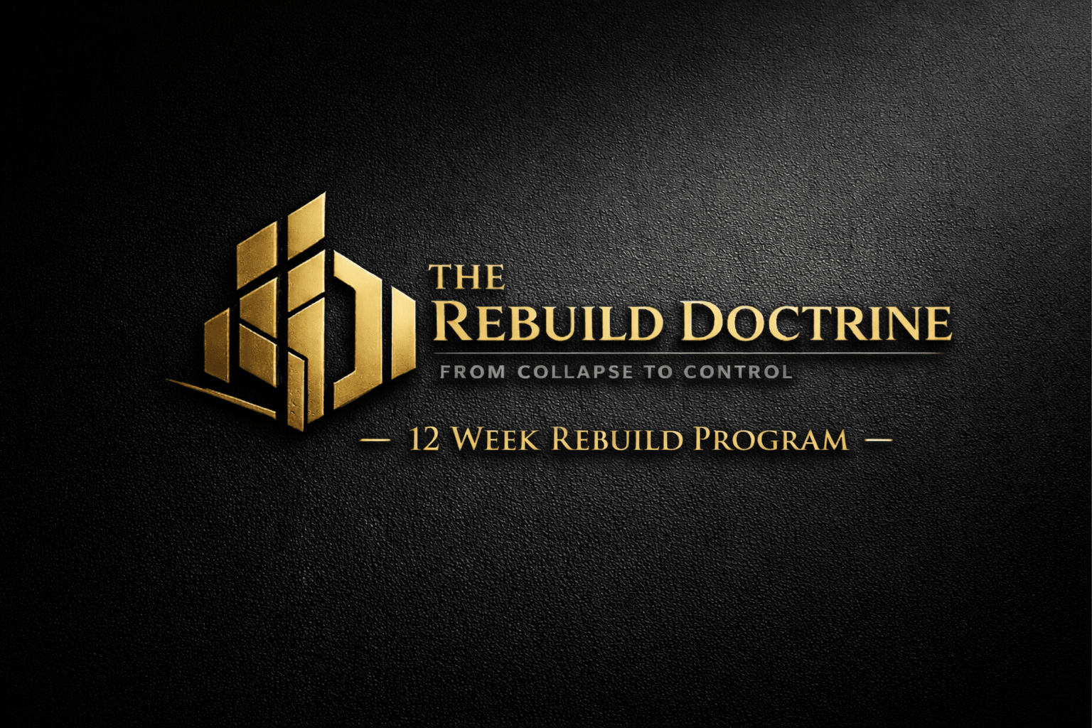 The Rebuild Doctrine — 12 Week Rebuild Program - The Rebuild Doctrine